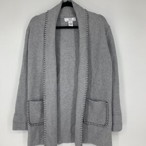 Magashoni Womens XS Cardigan Coatigan Sweater Open Front Shawl Collar Minimalist